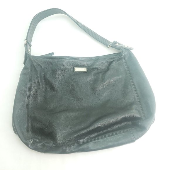 Kate Spade Womens Black Leather Adjustable Single Strap Lined Shoulder Bag - Picture 2 of 15